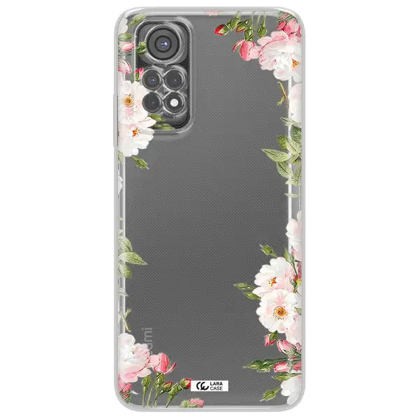 Watercolor Floral Frame Xiaomi Redmi Note 11S Clear Tpu Case