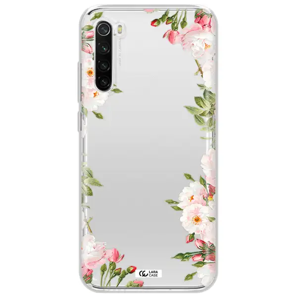 Watercolor Floral Frame Xiaomi Redmi Note 8T Clear Tpu Case