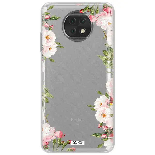 Watercolor Floral Frame Xiaomi Redmi Note 9T Clear Tpu Case