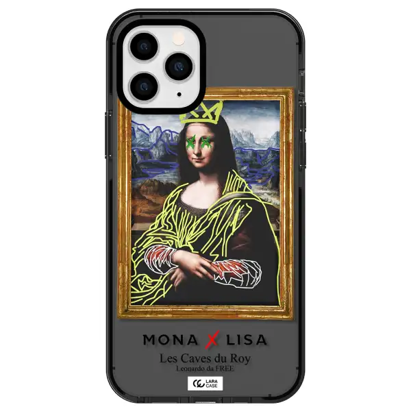 Monalisa Pop Art Apple iPhone 11 pro impact Smoke Black Case