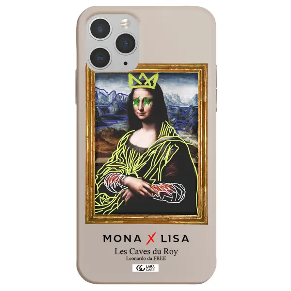 Monalisa Pop Art Apple iPhone 11 pro Silicone Stone Case