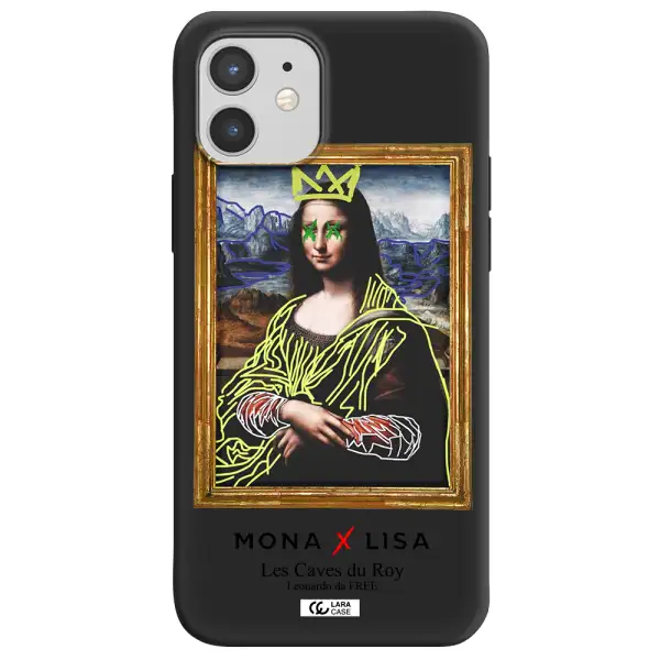 Monalisa Pop Art Apple iPhone 12 mini Silicone black Case