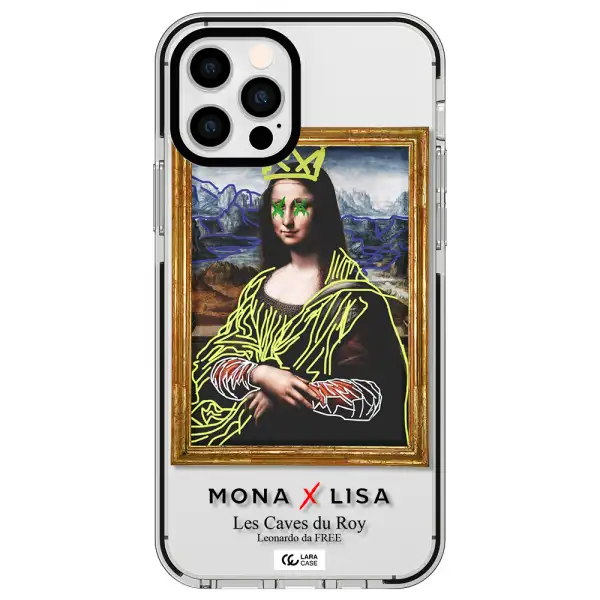 Monalisa Pop Art Apple iPhone 12 pro impact black border Case