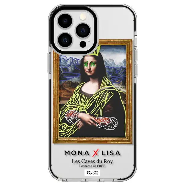 Monalisa Pop Art Apple iPhone 13 Pro Max impact black border Case