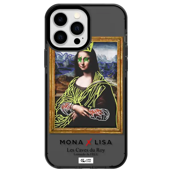 Monalisa Pop Art Apple iPhone 13 Pro Max impact Smoke Black Case