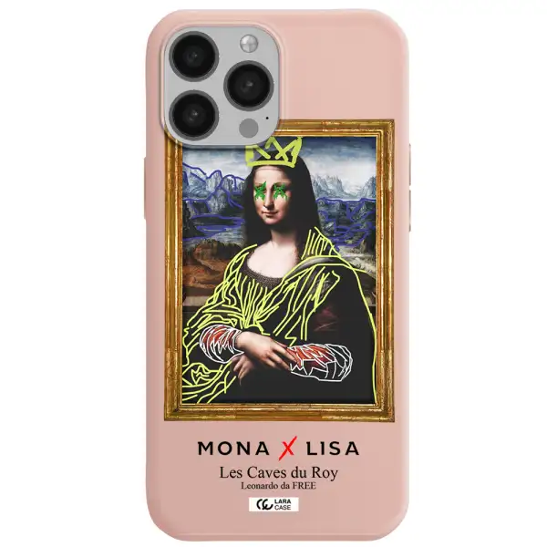 Monalisa Pop Art Apple iPhone 13 Pro Silicone pastel pink Case