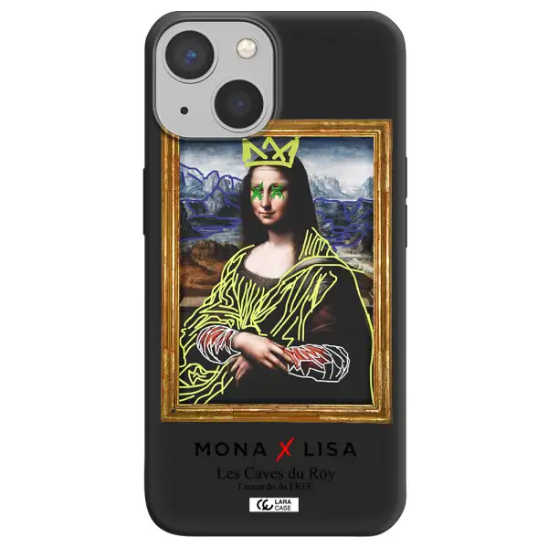 Monalisa Pop Art Apple iPhone 13 Silicone black Case