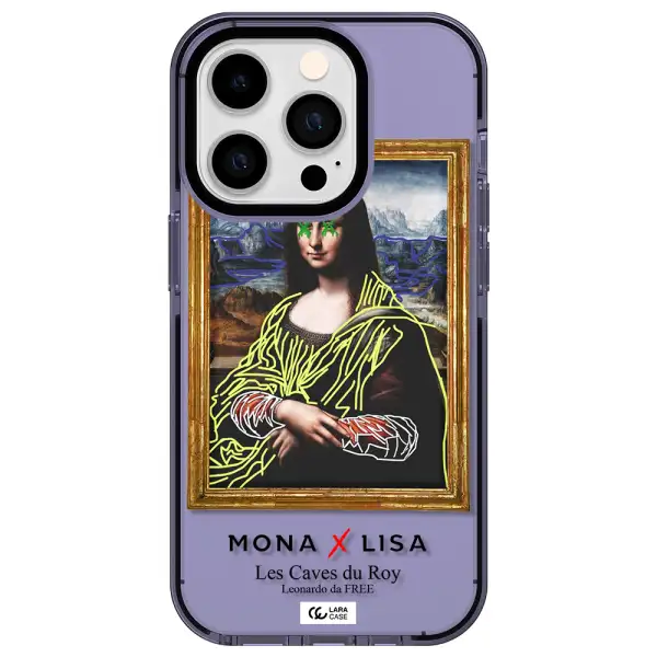 Monalisa Pop Art Apple iPhone 14 pro impact Lilac Case