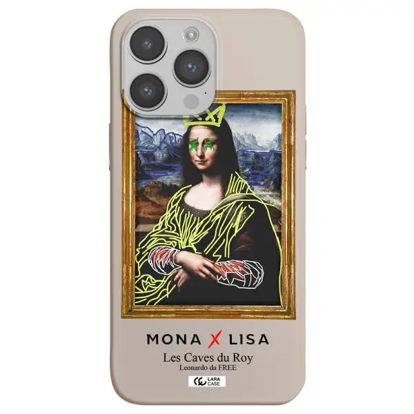 Monalisa Pop Art Apple iPhone 14 pro max Silicone Stone Case