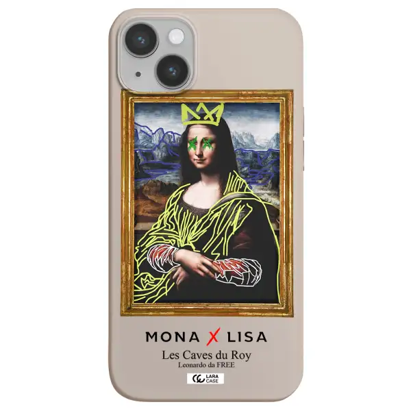 Monalisa Pop Art Apple iPhone 14 Silicone Stone Case