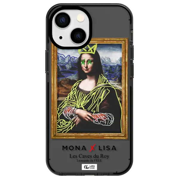 Monalisa Pop Art Apple iPhone 15 impact Smoke Black Case