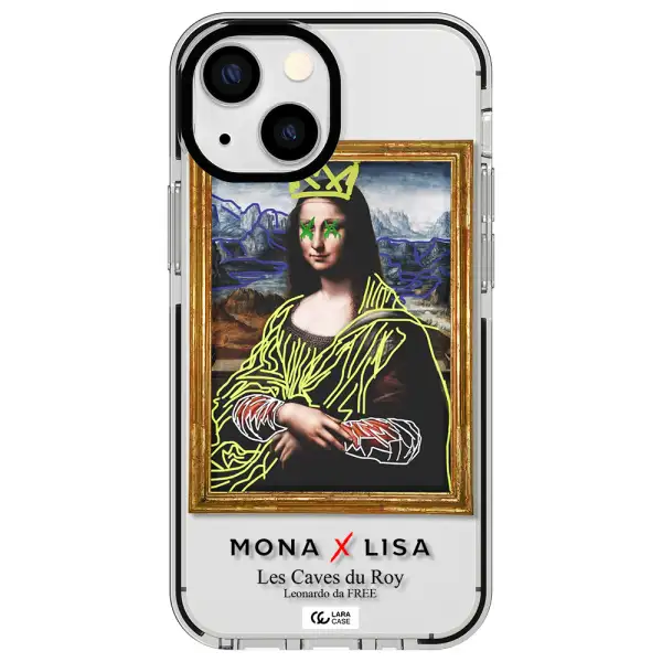 Monalisa Pop Art Apple iPhone 15 Plus impact black border Case