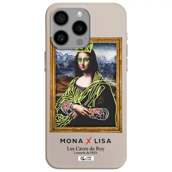 Monalisa Pop Art Apple Iphone 15 Pro max Silicone Stone Case