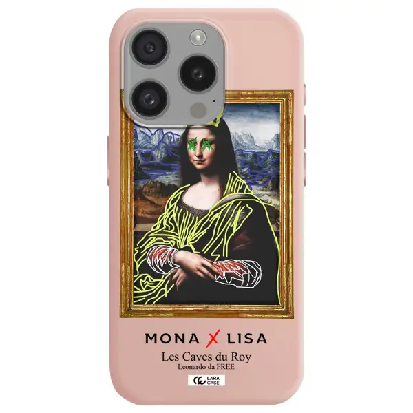 Monalisa Pop Art Apple Iphone 15 Pro Silicone Pastel Pink Case