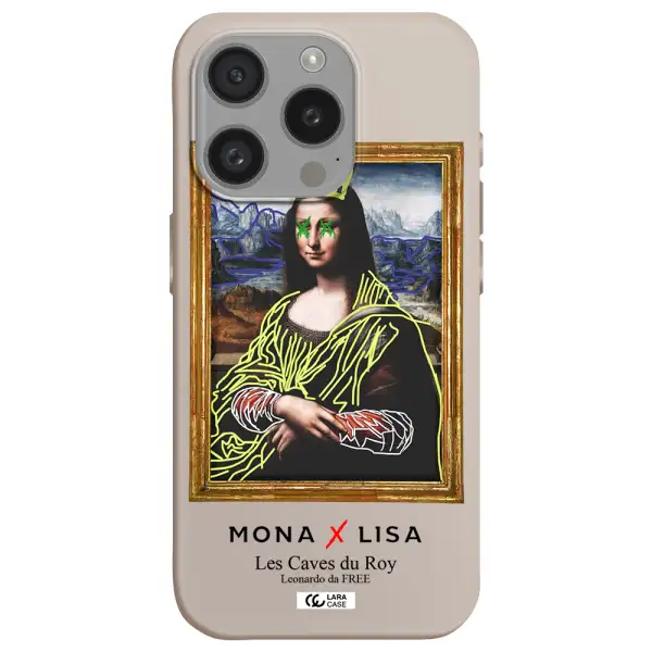 Monalisa Pop Art Apple Iphone 15 Pro Silicone Stone Case