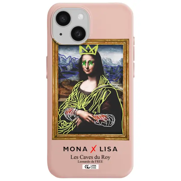 Monalisa Pop Art Apple Iphone 15 Silicone Pastel Pink Case