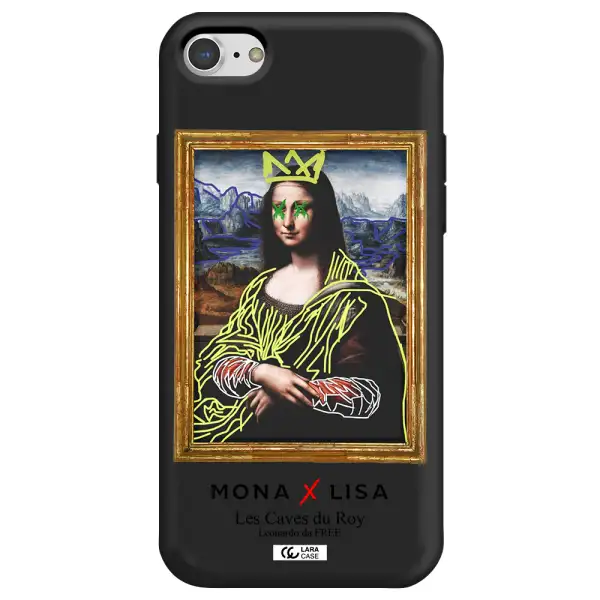 Monalisa Pop Art Apple iPhone 7 Silicone black Case