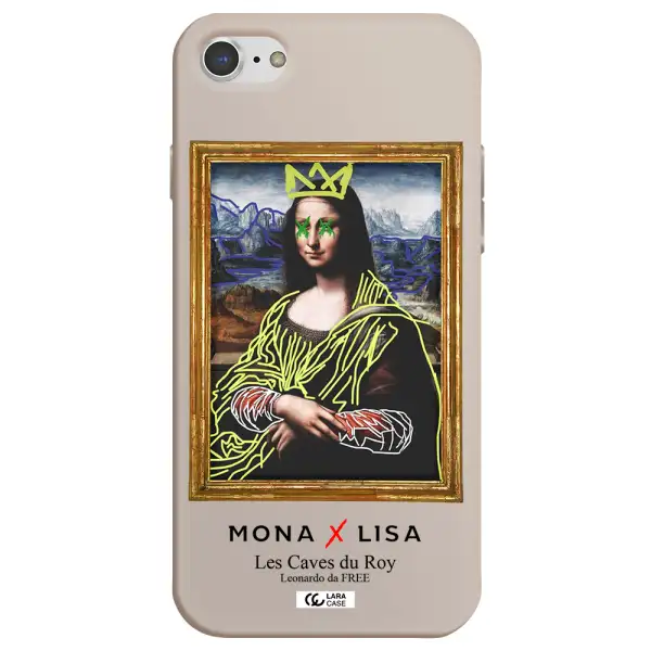 Monalisa Pop Art Apple iPhone 7 Silicone Stone Case