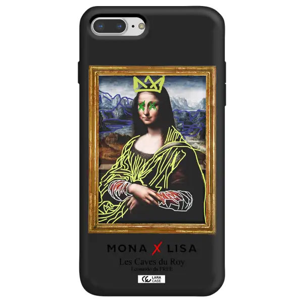 Monalisa Pop Art Apple iPhone 8 plus Silicone black Case