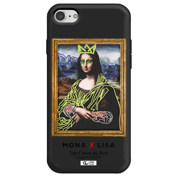 Monalisa Pop Art Apple iPhone 8 Silicone black Case