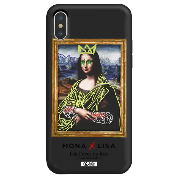 Monalisa Pop Art Apple iPhone X Silicone black Case