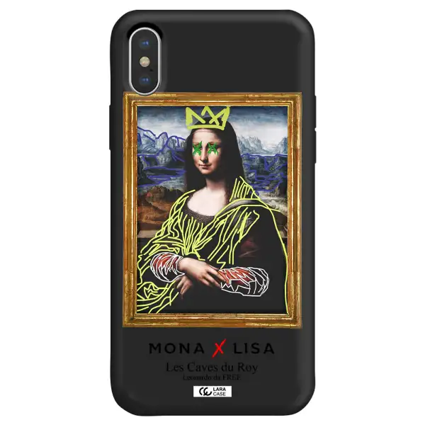 Monalisa Pop Art Apple iPhone XS Silicone black Case