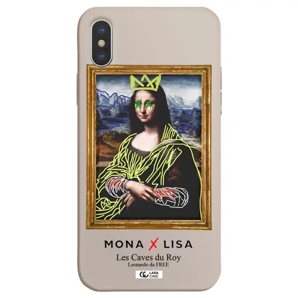 Monalisa Pop Art Apple iPhone XS Silicone Stone Case