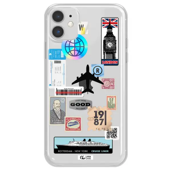 Stamp Stickers Apple iPhone 11 Clear TPU Case