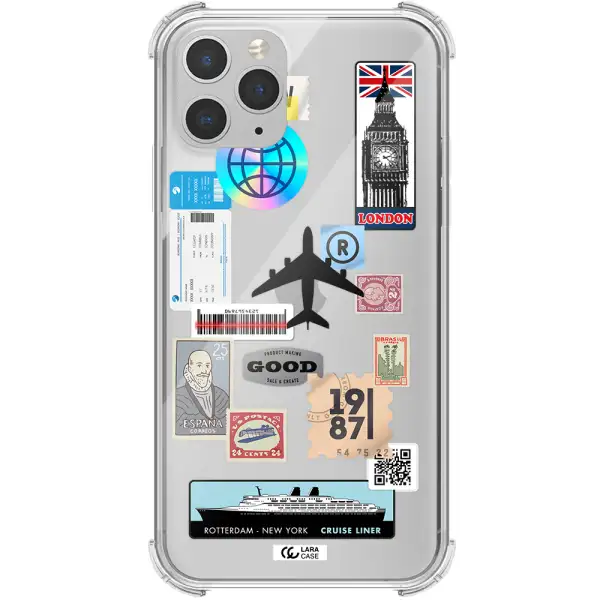 Stamp Stickers Apple iPhone 11 pro Clear PC Case
