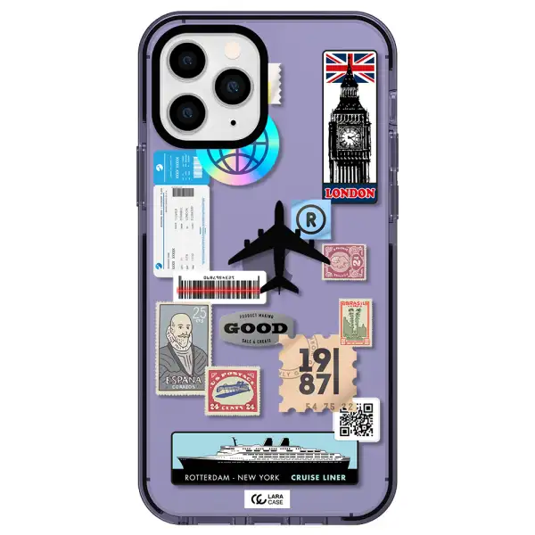 Stamp Stickers Apple iPhone 11 pro impact Lilac Case