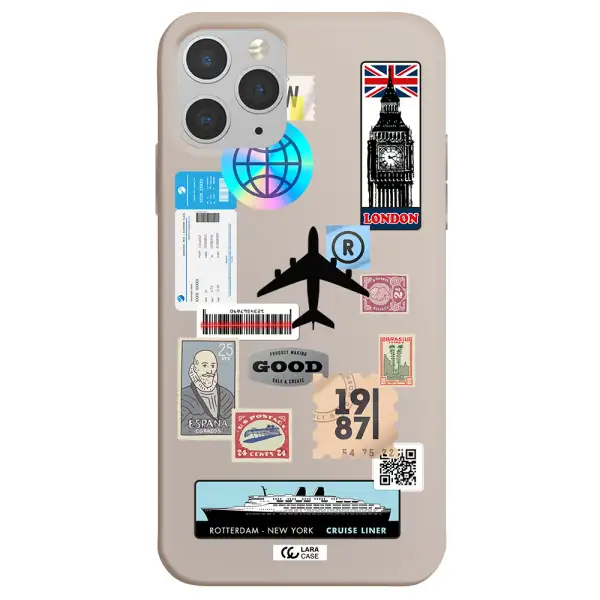 Stamp Stickers Apple iPhone 11 pro max Silicone Stone Case