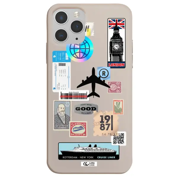 Stamp Stickers Apple iPhone 11 pro Silicone Stone Case