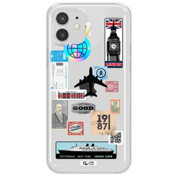 Stamp Stickers Apple iPhone 12 mini Clear TPU Case