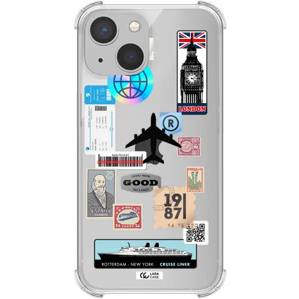 Stamp Stickers Apple iPhone 13 Clear PC Case