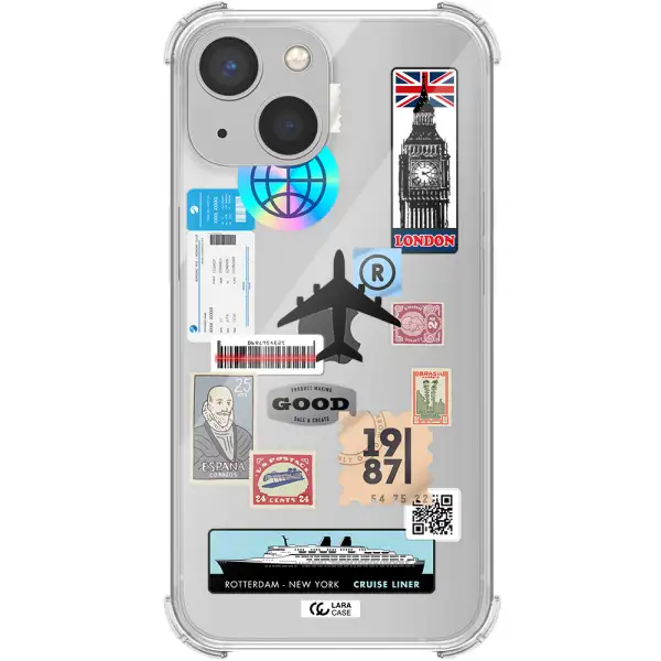 Stamp Stickers Apple iPhone 13 mini Clear PC Case