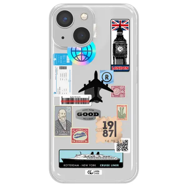 Stamp Stickers Apple iPhone 13 mini Clear TPU Case