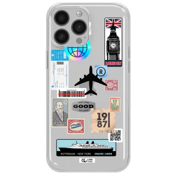 Stamp Stickers Apple iPhone 13 Pro Clear TPU Case