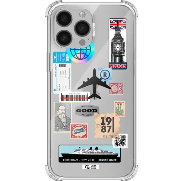Stamp Stickers Apple iPhone 13 Pro Max Clear PC Case