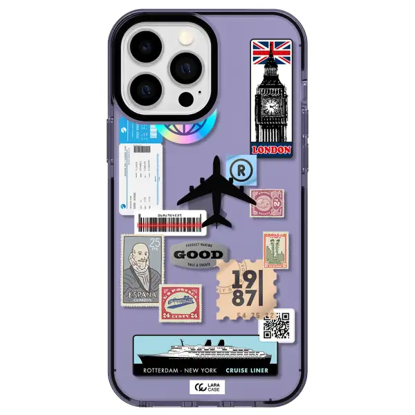 Stamp Stickers Apple iPhone 13 Pro Max impact Lilac Case