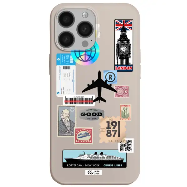 Stamp Stickers Apple iPhone 13 Pro Silicone Stone Case