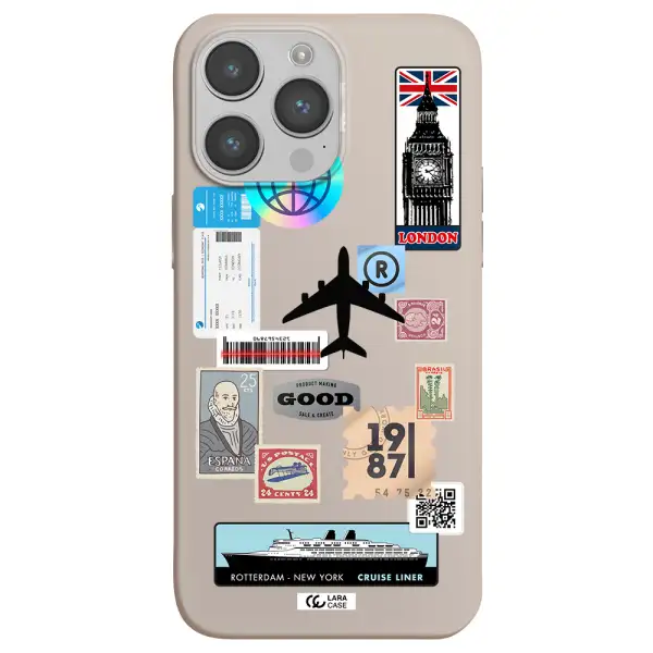 Stamp Stickers Apple iPhone 14 pro Silicone Stone Case