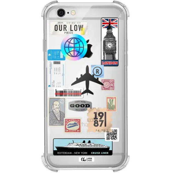 Stamp Stickers Apple iPhone 6 Clear PC Case
