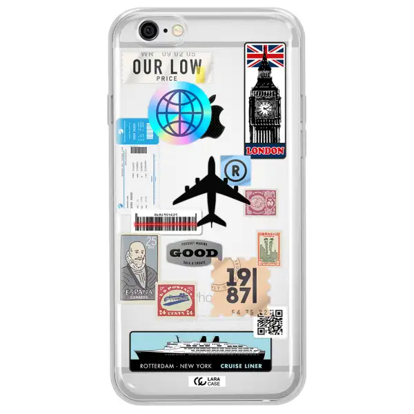 Stamp Stickers Apple iPhone 6 plus Clear TPU Case