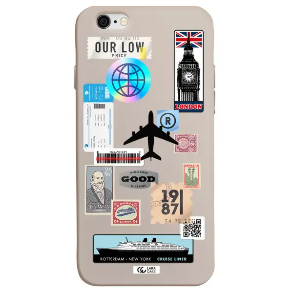Stamp Stickers Apple iPhone 6 Silicone Stone Case