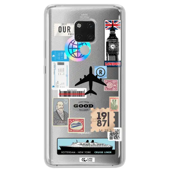 Stamp Stickers Huawei Mate 20X Clear TPU Case