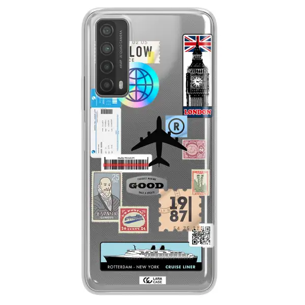 Stamp Stickers Huawei P Smart 2021 Clear TPU Case