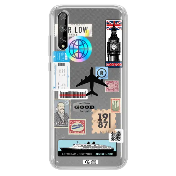 Stamp Stickers Huawei P Smart S Clear TPU Case