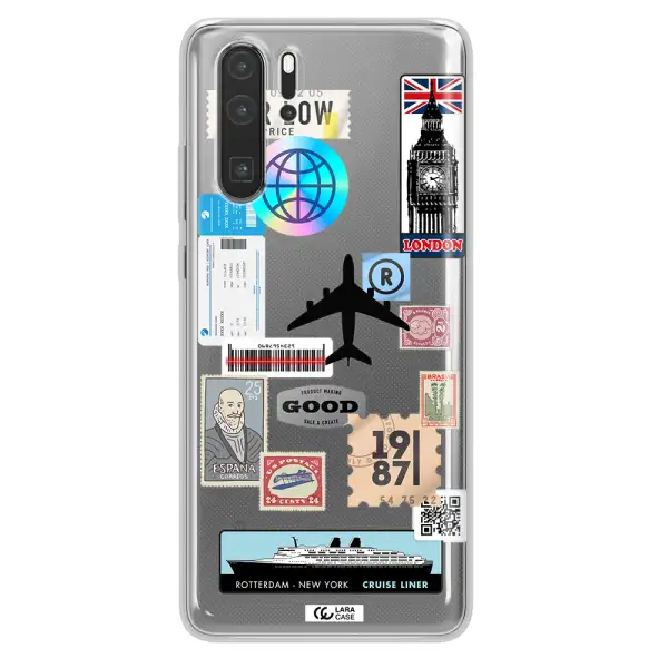 Stamp Stickers Huawei P30 Pro Clear TPU Case