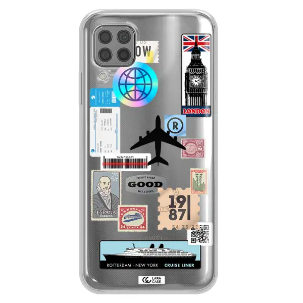Stamp Stickers Huawei P40 Lite Clear TPU Case