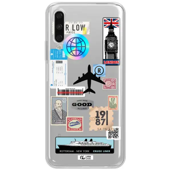 Stamp Stickers Huawei Y9S Clear Tpu Case